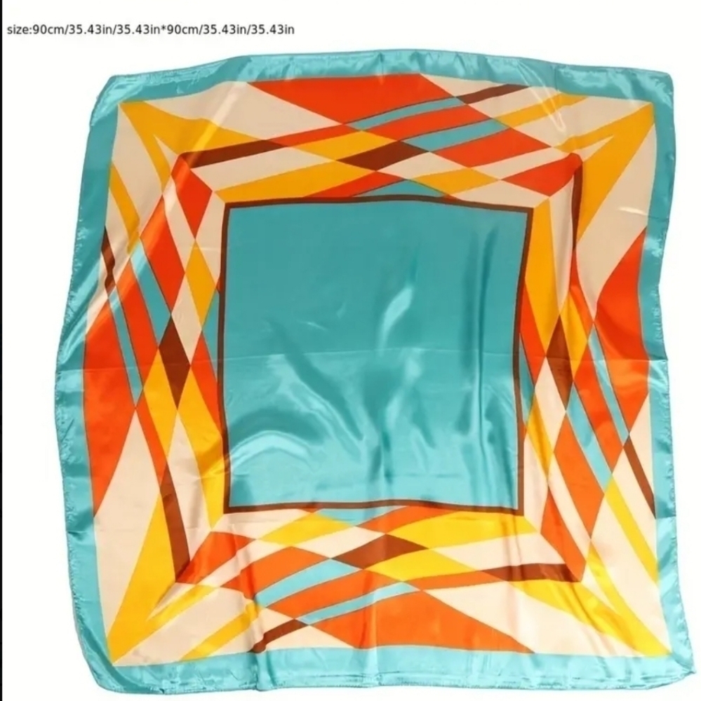 Colorful Square Scarf - Picture 7 of 7